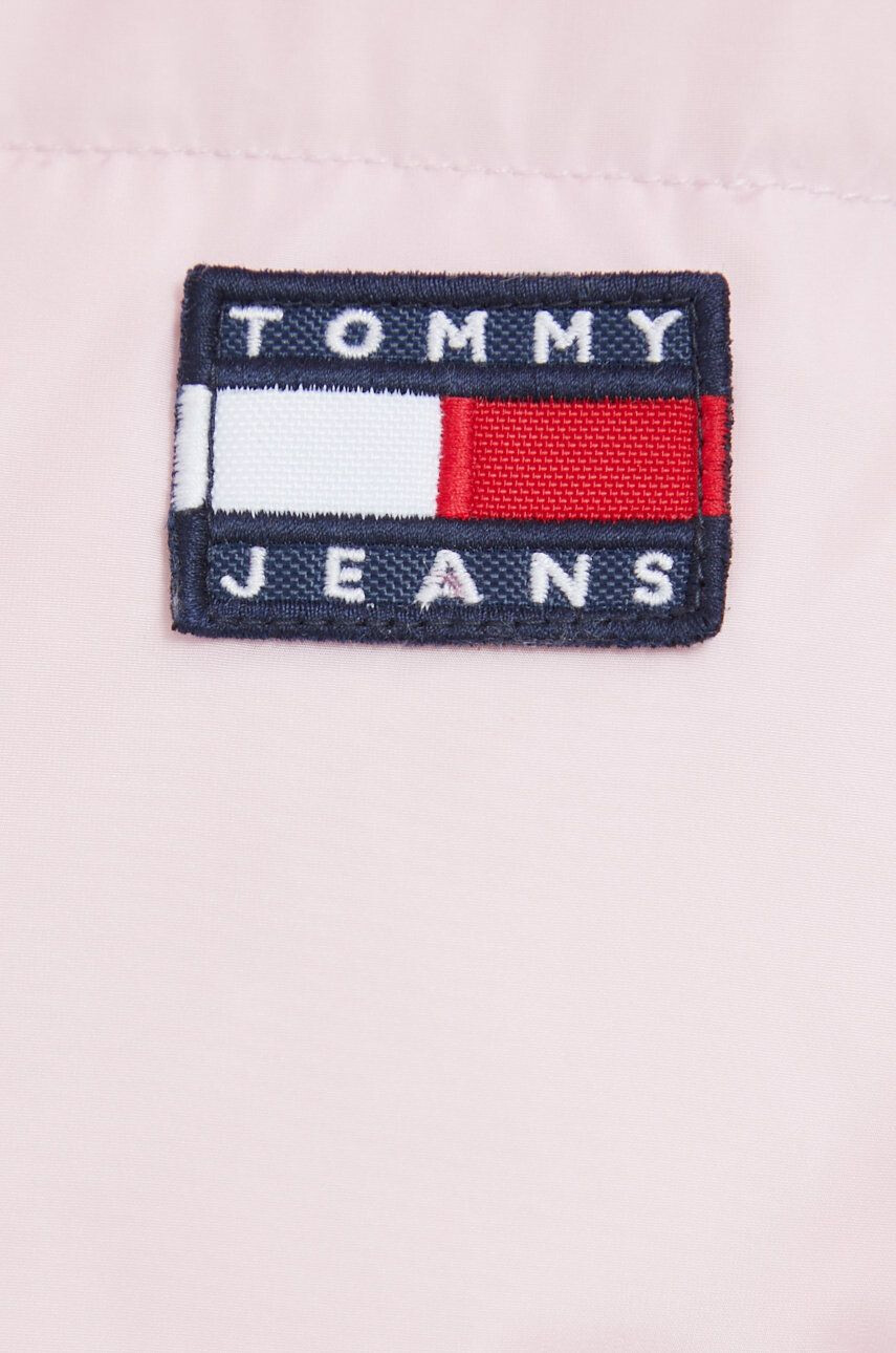 Tommy Jeans Páperová bunda dámska fialová farba zimná oversize - Pepit.sk