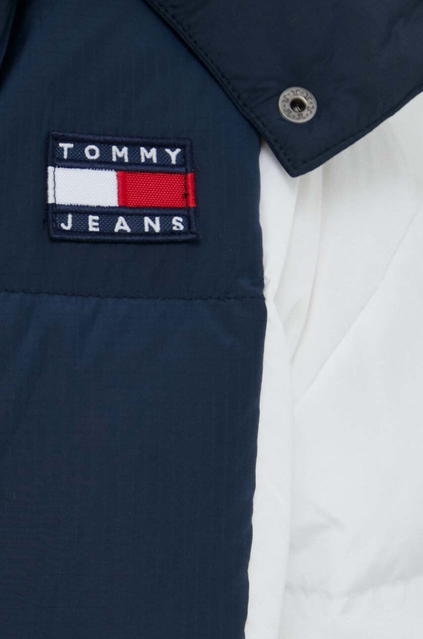 Tommy Jeans Páperová bunda dámska tmavomodrá farba zimná - Pepit.sk