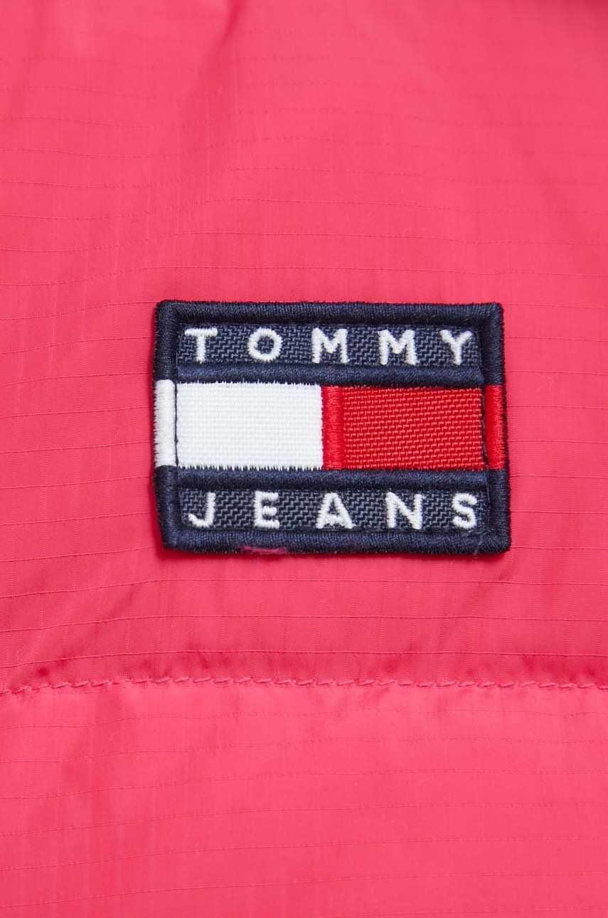 Tommy Jeans Páperová bunda dámska ružová farba zimná - Pepit.sk