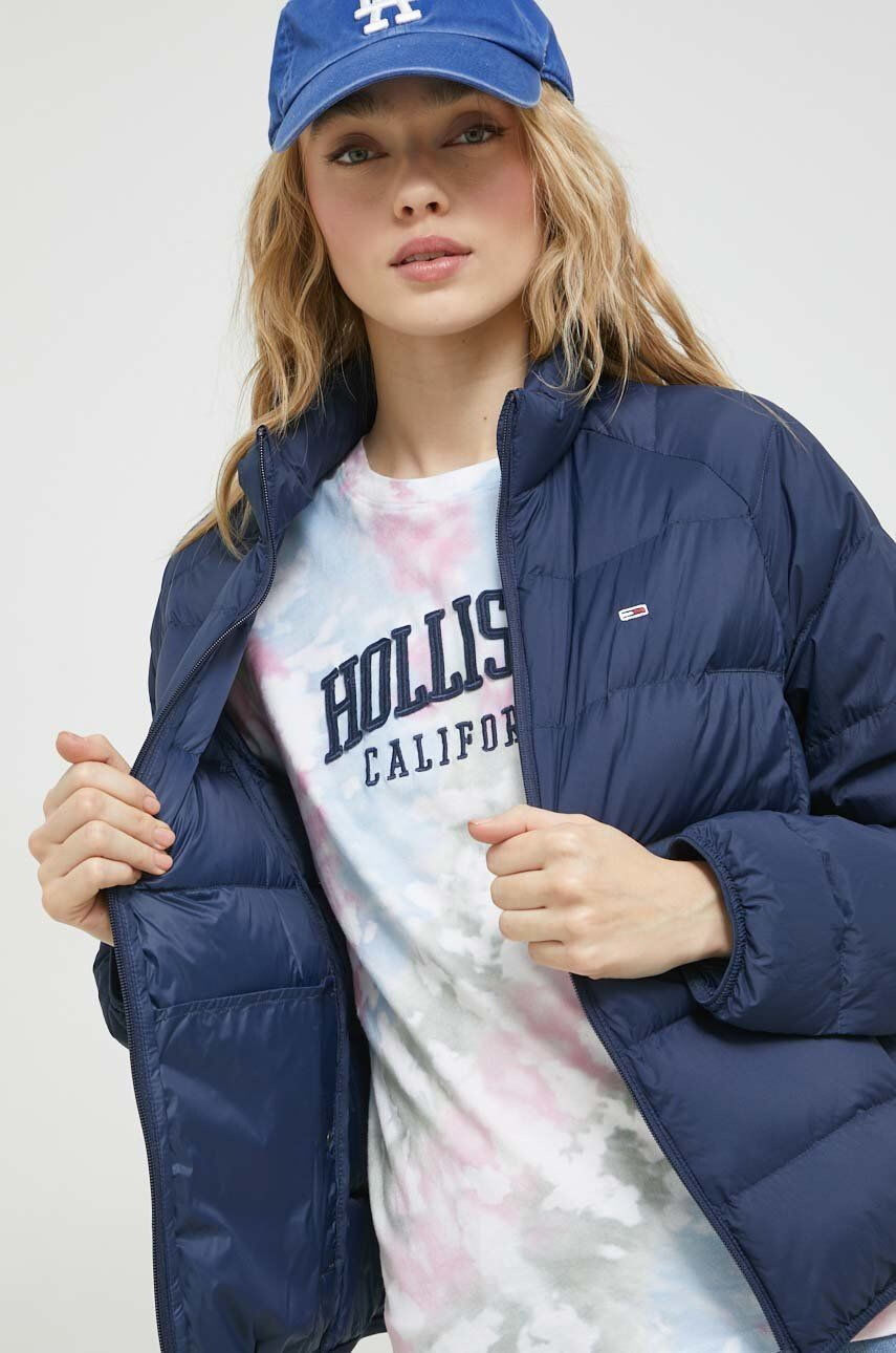 Tommy Jeans Páperová bunda dámska béžová farba prechodná - Pepit.sk