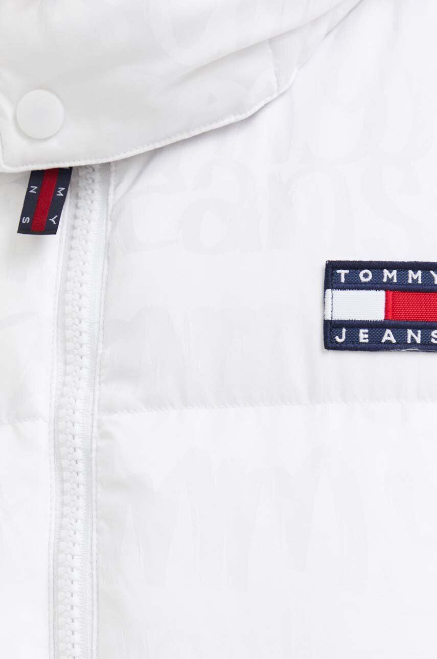 Tommy Jeans Páperová bunda pánska biela farba zimná - Pepit.sk