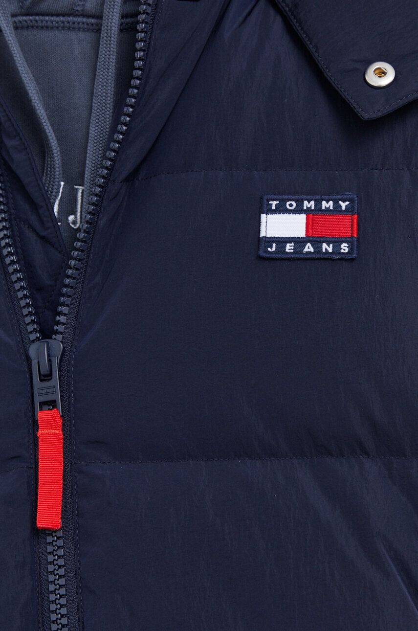 Tommy Jeans Páperová bunda pánska tmavomodrá farba zimná - Pepit.sk