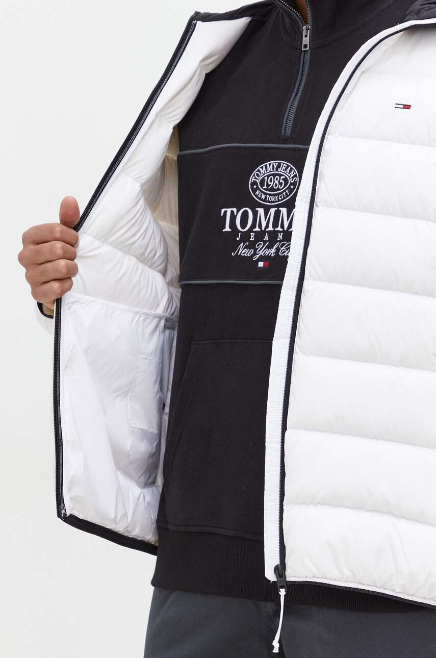 Tommy Jeans Páperová bunda pánska biela farba prechodná - Pepit.sk