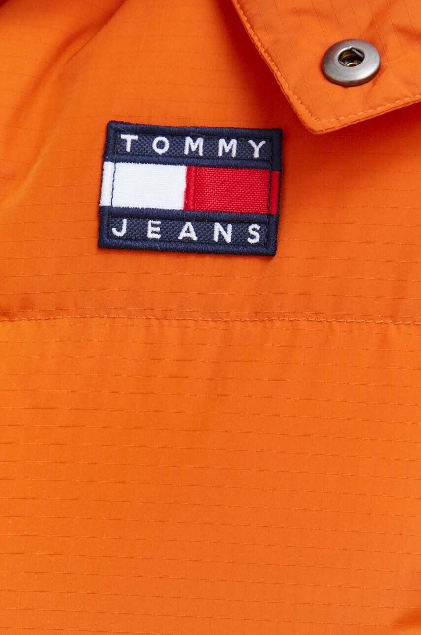 Tommy Jeans Páperová bunda pánska oranžová farba zimná - Pepit.sk