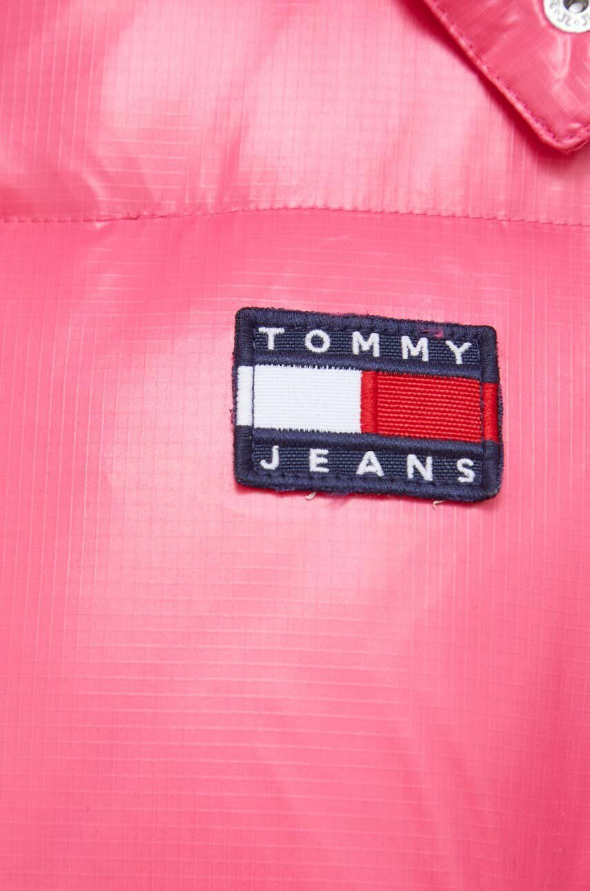 Tommy Jeans Páperová bunda dámska ružová farba zimná - Pepit.sk