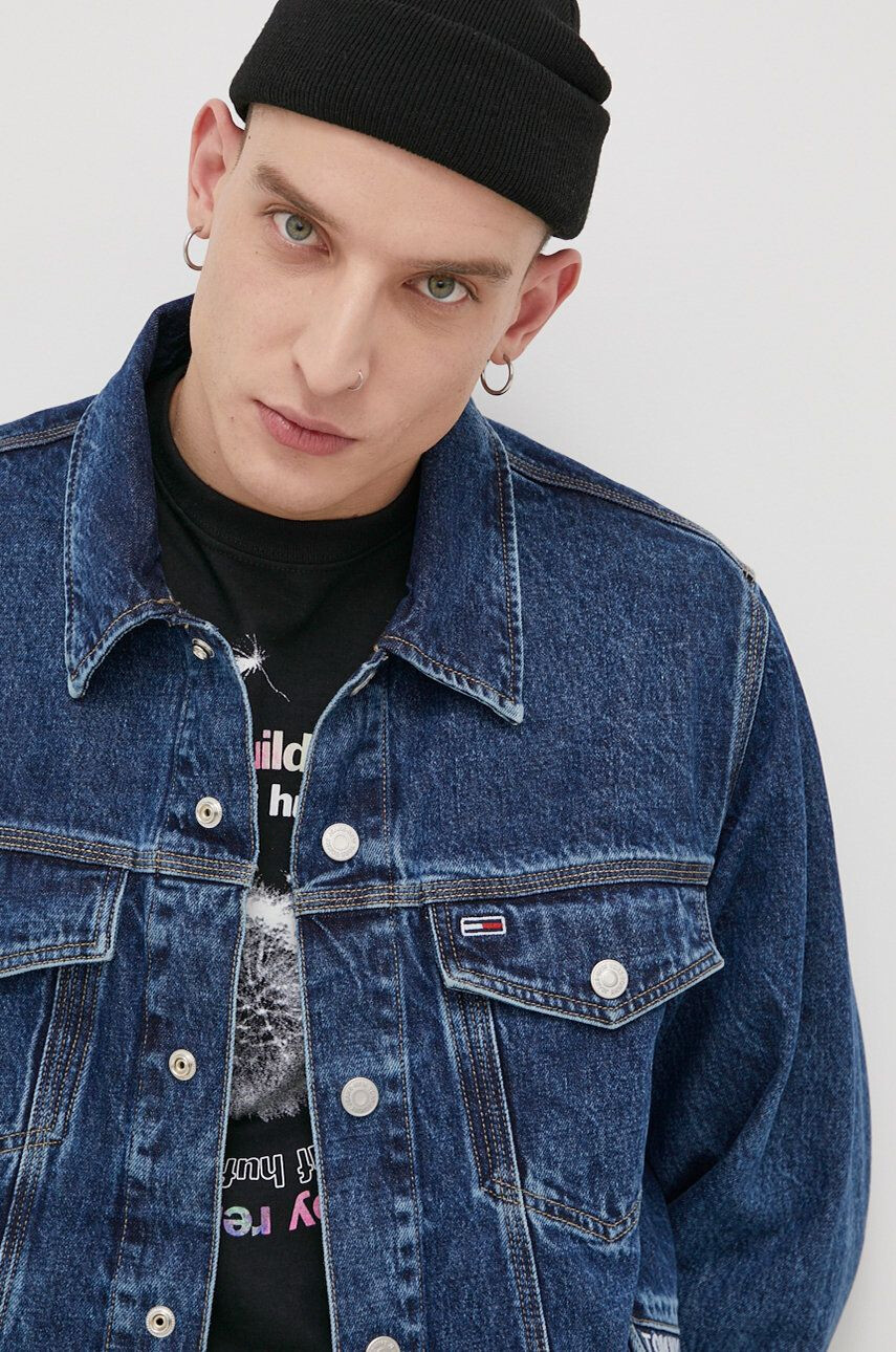 Tommy Jeans Rifľová bunda pánska prechodná - Pepit.sk