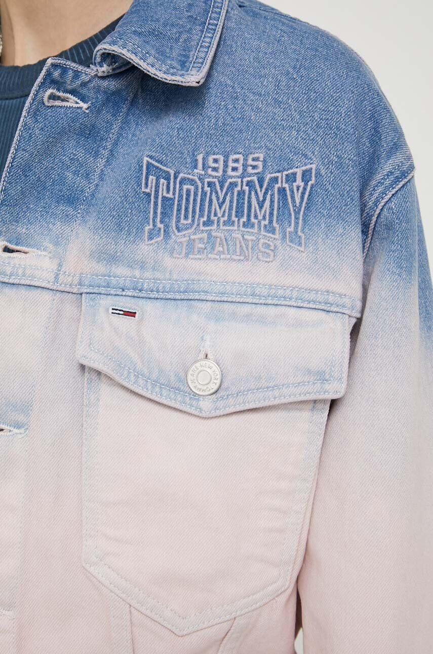 Tommy Jeans Rifľová bunda dámska prechodná oversize - Pepit.sk