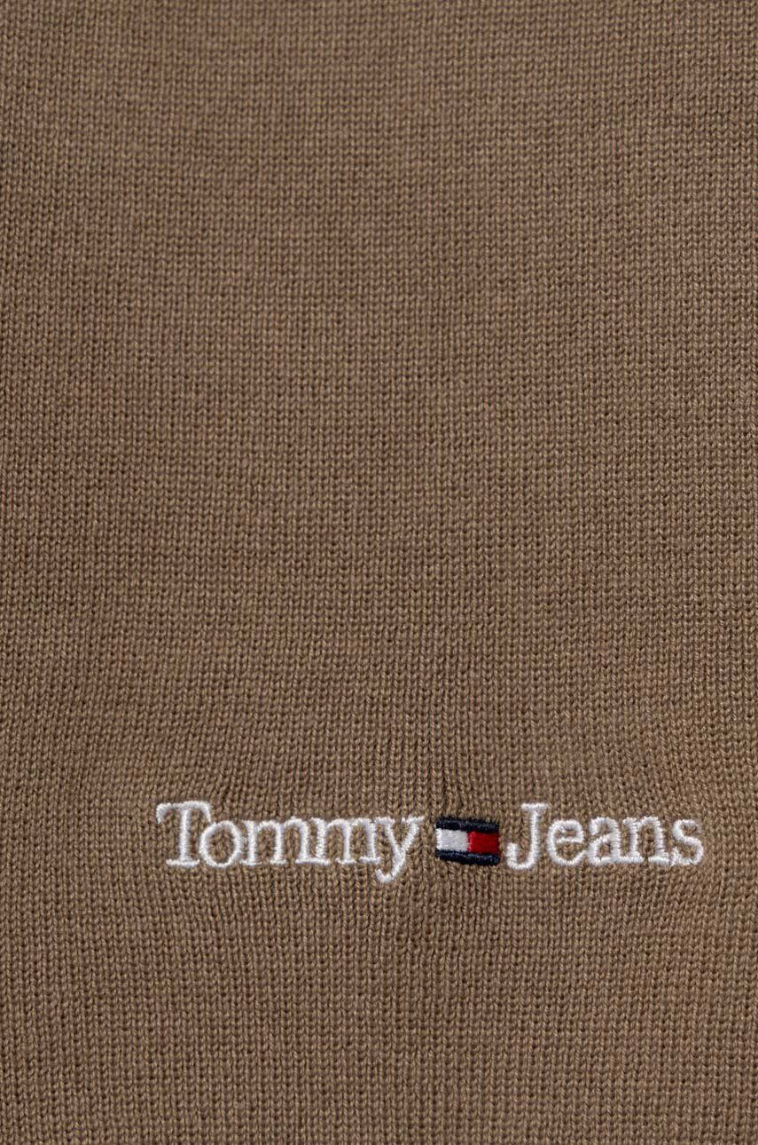 Tommy Jeans Šál pánsky béžová farba s potlačou - Pepit.sk