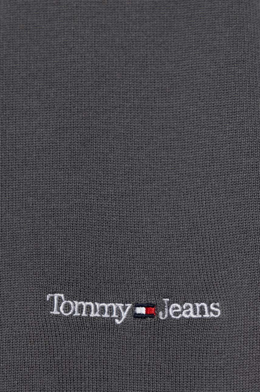 Tommy Jeans Šál pánsky šedá farba s potlačou - Pepit.sk