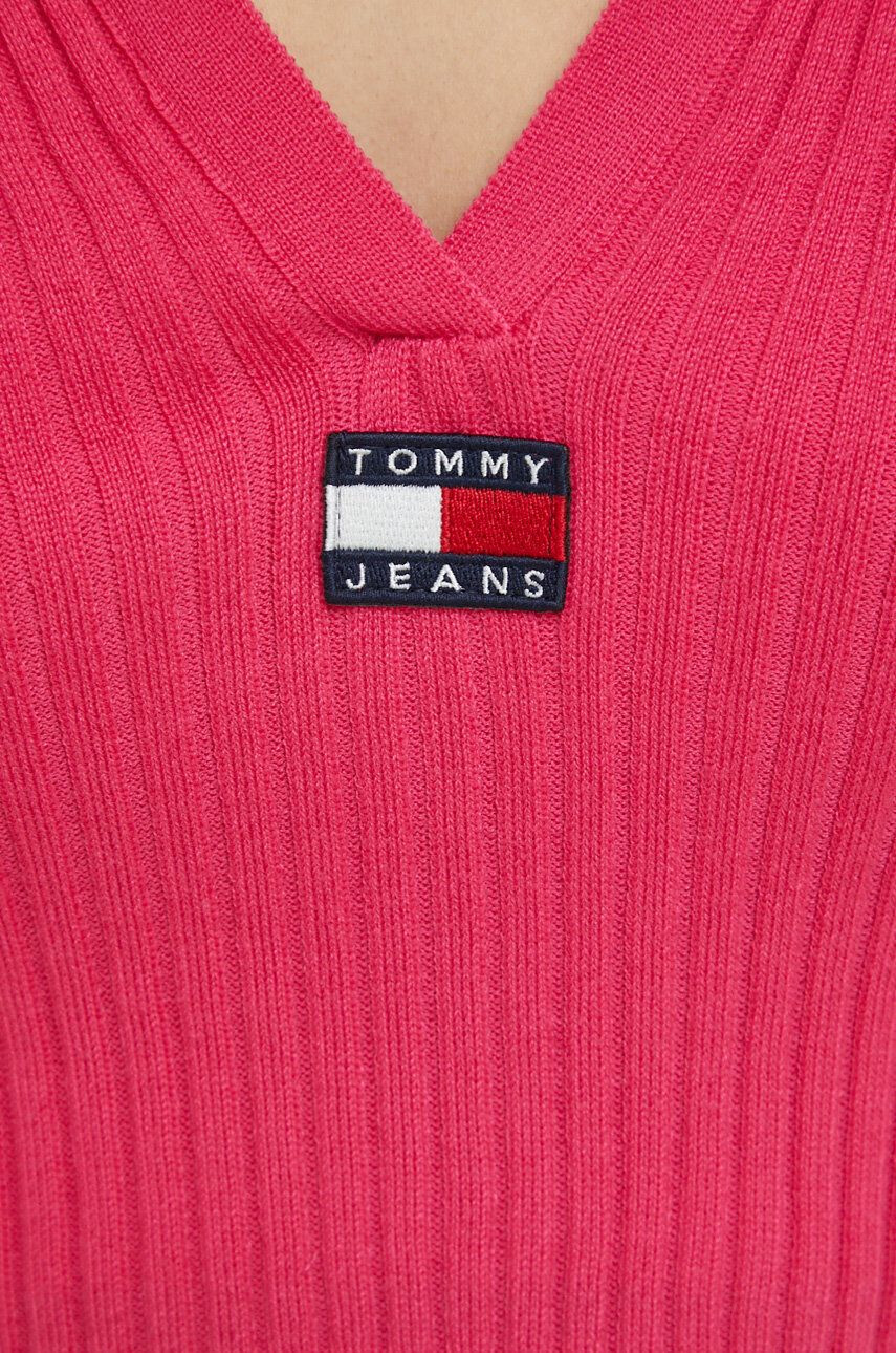 Tommy Jeans Sveter dámska ružová farba - Pepit.sk