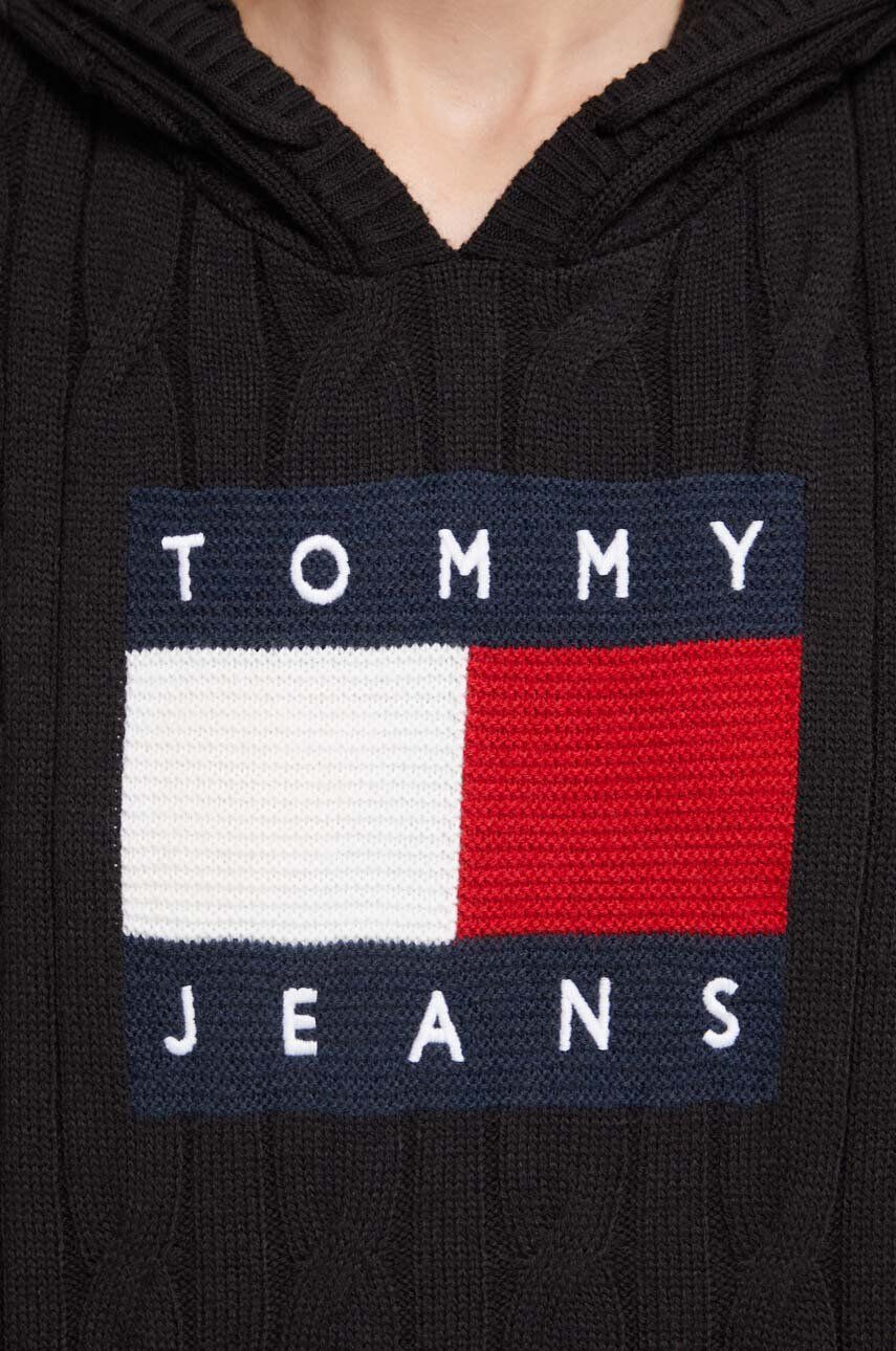 Tommy Jeans Sveter dámsky čierna farba - Pepit.sk