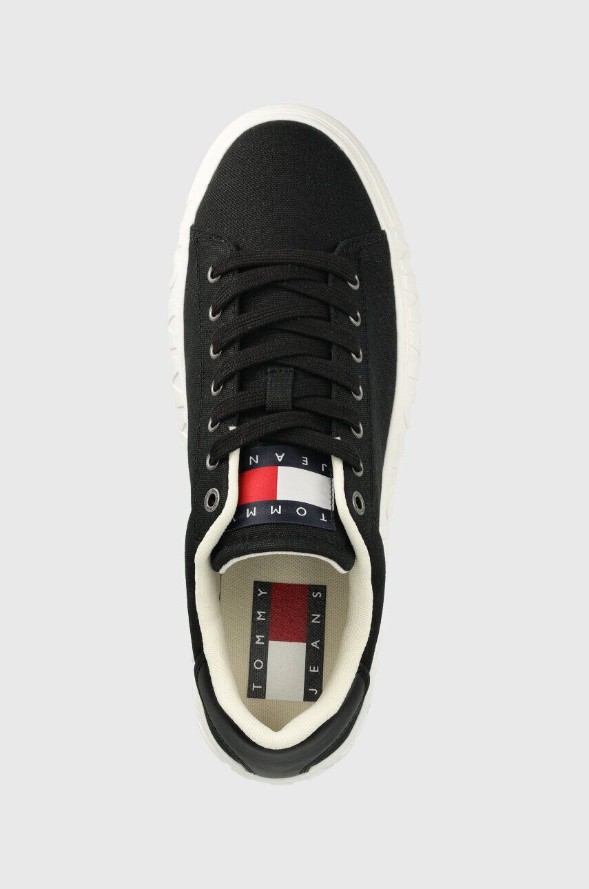 Tommy Jeans Tenisky CANVAS OUTSOLE čierna farba EM0EM01160 - Pepit.sk