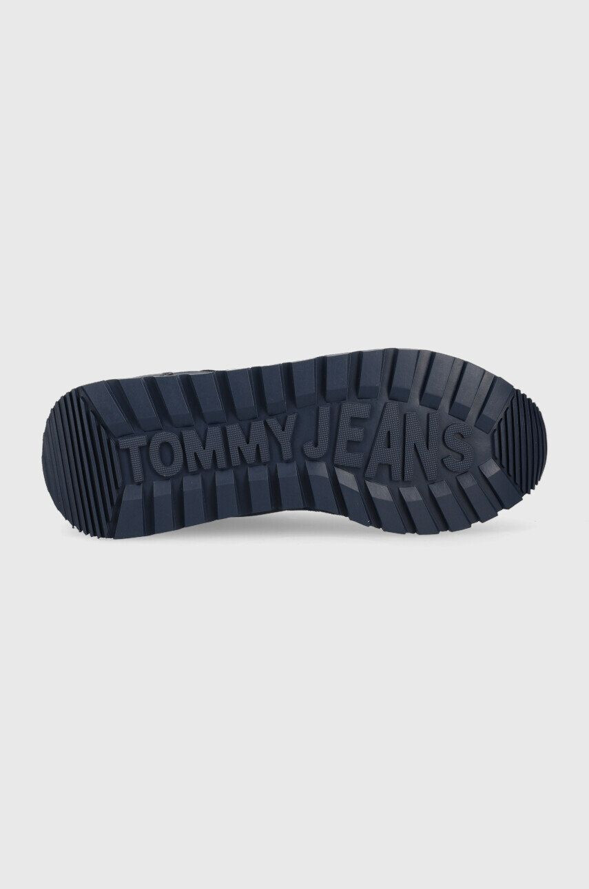 Tommy Jeans Tenisky EM0EM01136 LEATHER RUNNER tmavomodrá farba - Pepit.sk