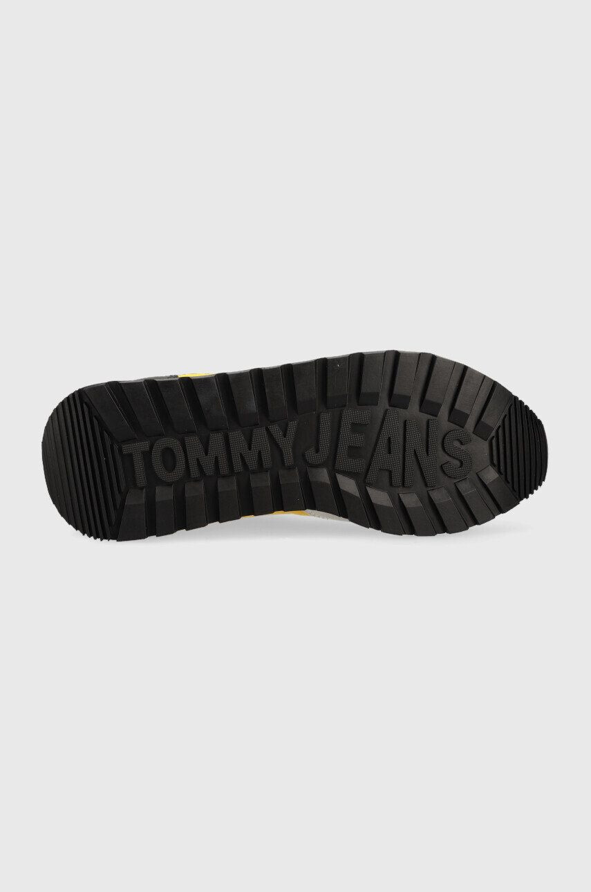 Tommy Jeans Tenisky EM0EM01136 LEATHER RUNNER žltá farba - Pepit.sk