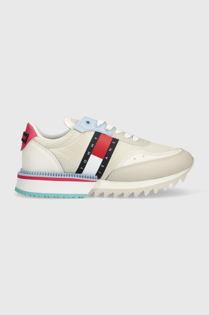 Tommy Jeans Tenisky En0en02055 Cleat Low béžová farba - Pepit.sk