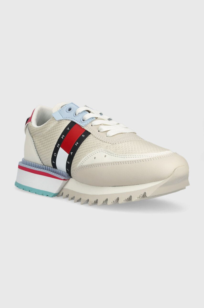 Tommy Jeans Tenisky En0en02055 Cleat Low béžová farba - Pepit.sk