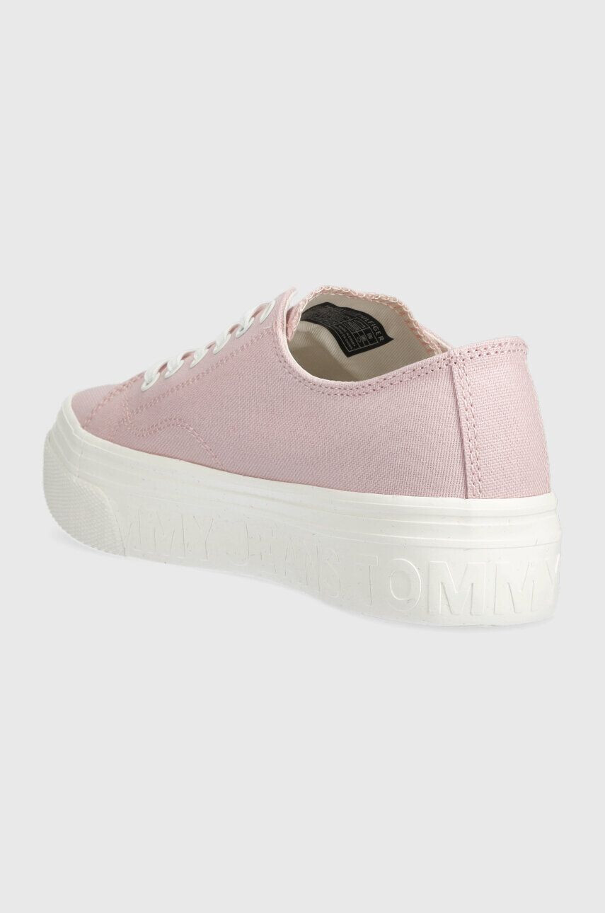 Tommy Jeans Tenisky FLATFORM dámske ružová farba EN0EN02173 - Pepit.sk