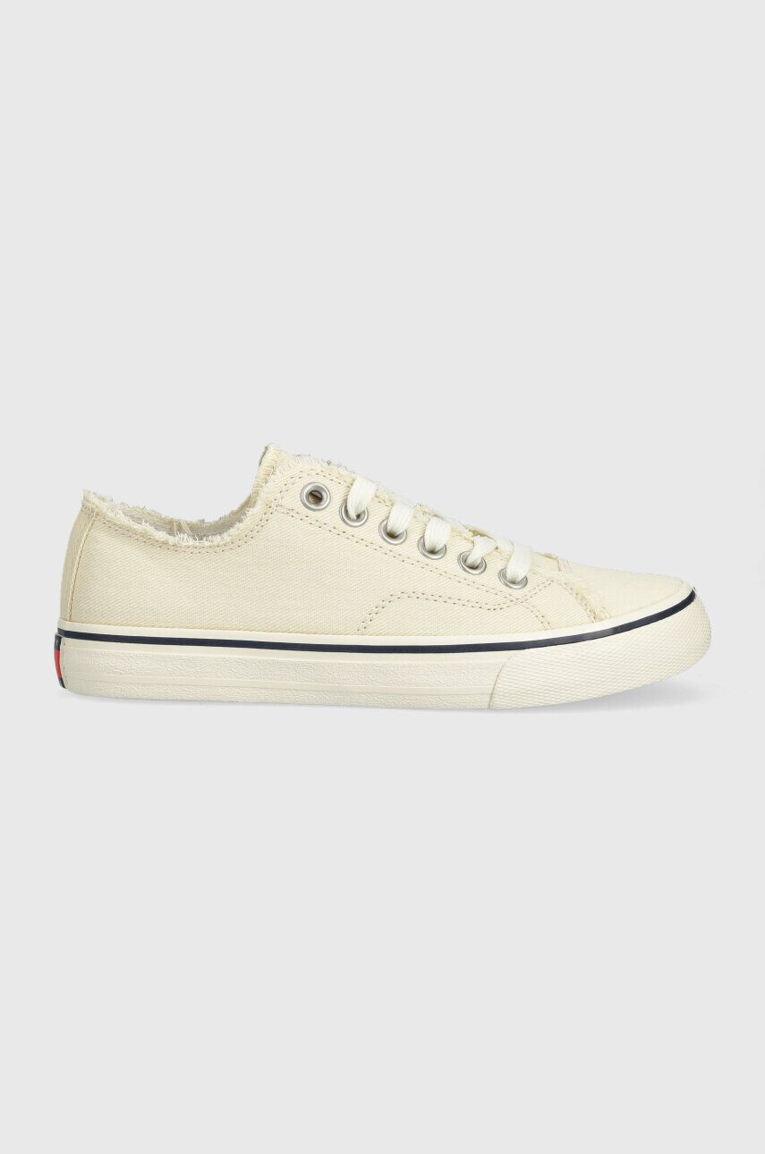 Tommy Jeans Tenisky LOW CUT TJ SNEAKER dámske béžová farba EN0EN02228 - Pepit.sk