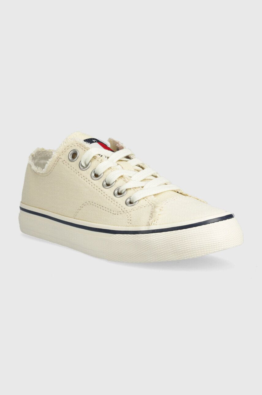 Tommy Jeans Tenisky LOW CUT TJ SNEAKER dámske béžová farba EN0EN02228 - Pepit.sk