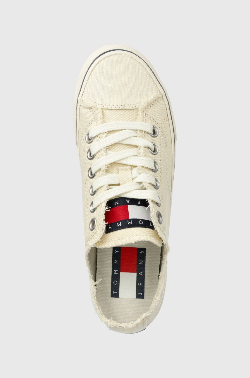 Tommy Jeans Tenisky LOW CUT TJ SNEAKER dámske béžová farba EN0EN02228 - Pepit.sk