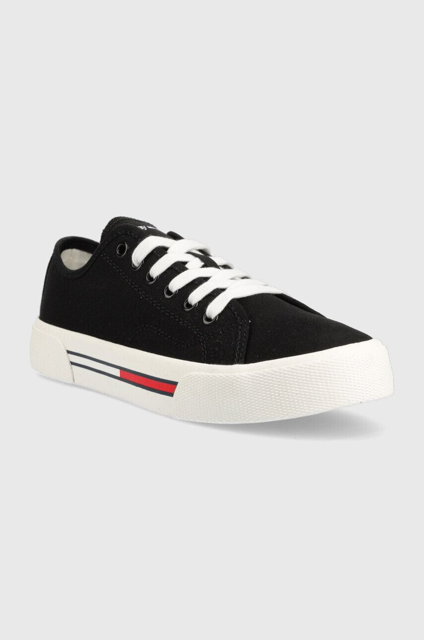 Tommy Jeans Tenisky LOW CUT WMNS CANVAS dámske biela farba EN0EN02085 - Pepit.sk