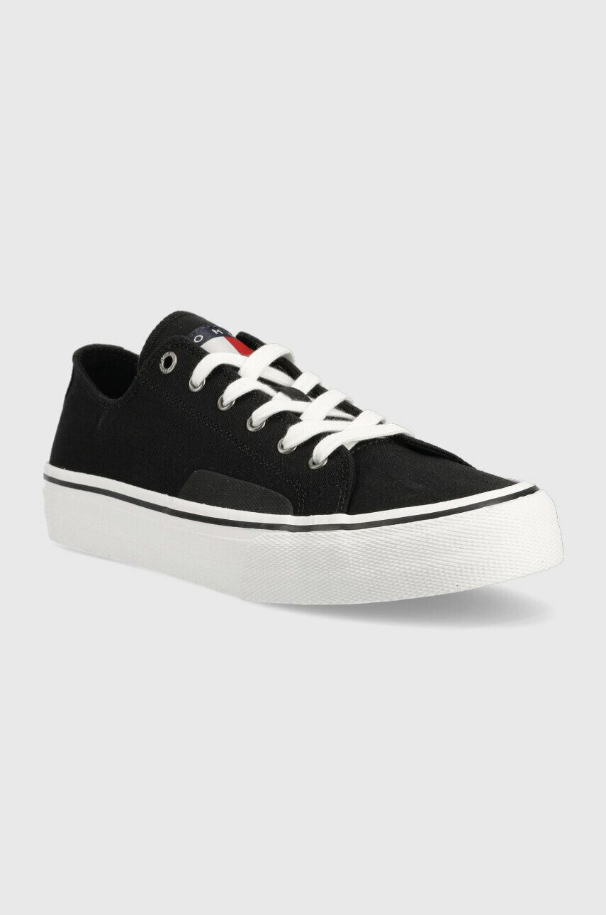 Tommy Jeans Tenisky SKATE CANVAS ESS pánske čierna farba EM0EM01175 - Pepit.sk