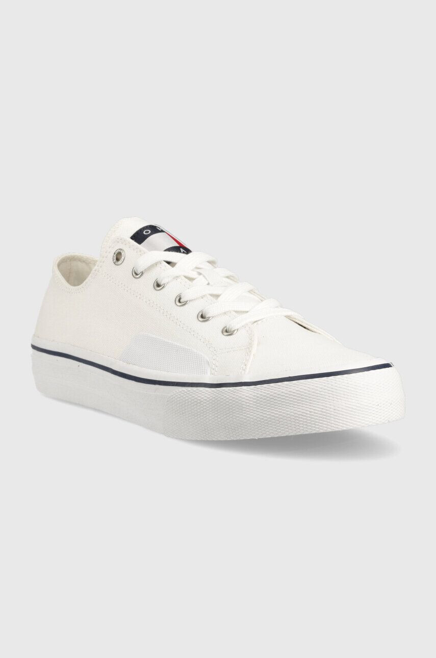 Tommy Jeans Tenisky SKATE CANVAS ESS pánske biela farba EM0EM01175 - Pepit.sk