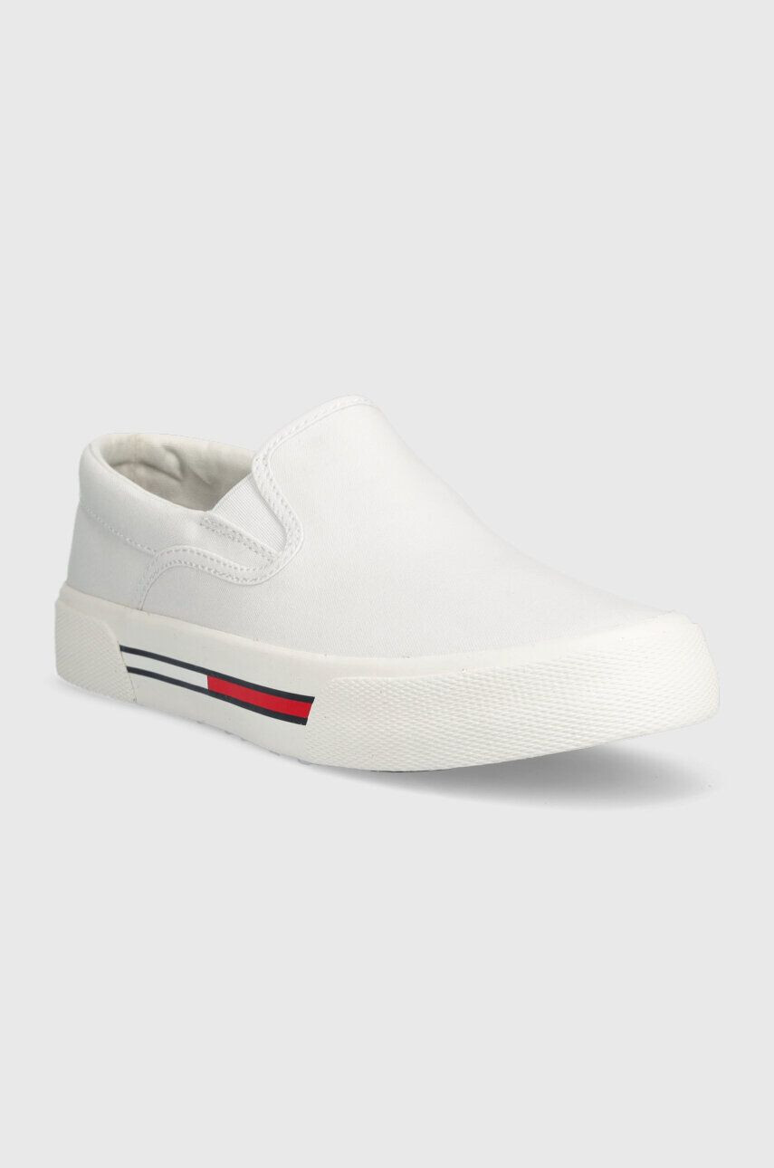 Tommy Jeans Tenisky SLIP-ON SIGNATURE DETAILING dámske biela farba EN0EN02088 - Pepit.sk