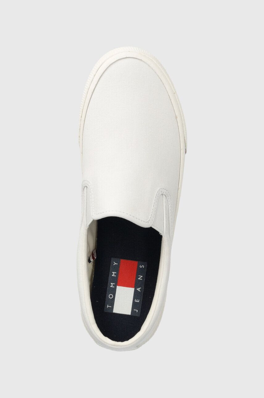 Tommy Jeans Tenisky SLIP-ON SIGNATURE DETAILING dámske biela farba EN0EN02088 - Pepit.sk