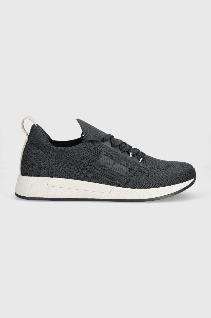 Tommy Jeans Tenisky TJM KNITTED RUNNER šedá farba EM0EM01225 - Pepit.sk