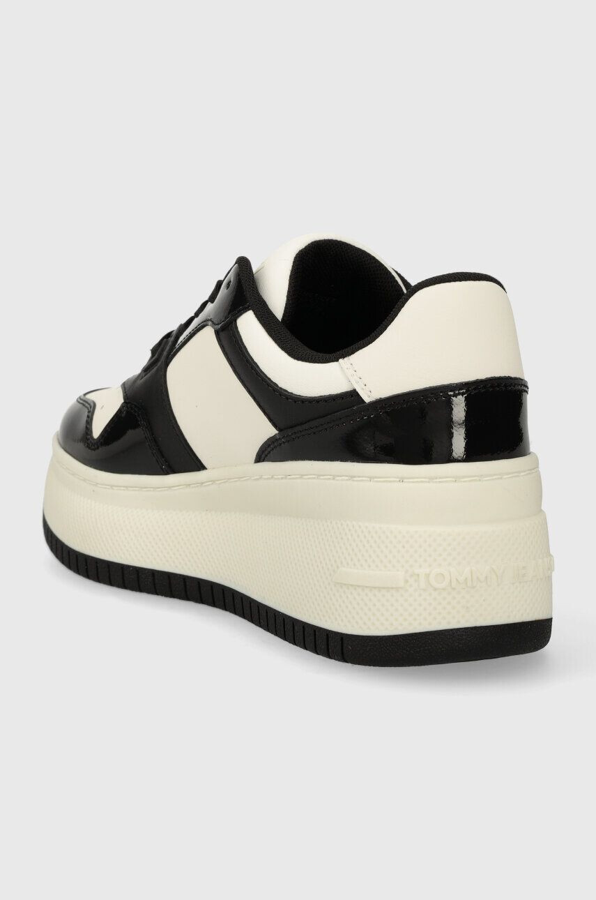 Tommy Jeans Tenisky TJW RETRO BASKET FLATFORM PATENT čierna farba EN0EN02523 - Pepit.sk