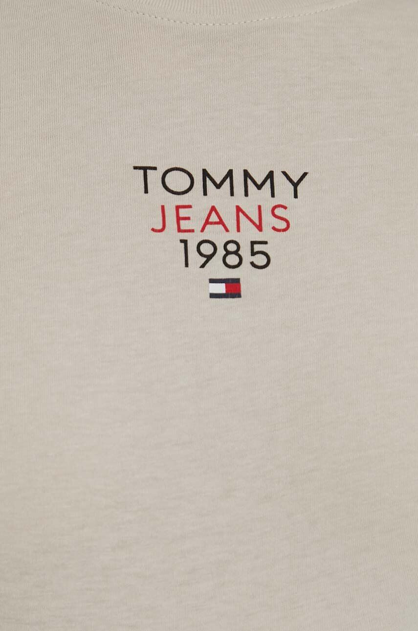 Tommy Jeans Tričko s dlhým rukávom dámsky béžová farba - Pepit.sk