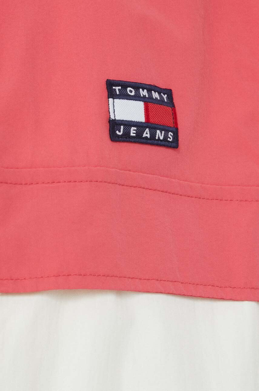 Tommy Jeans Vesta dámsky ružová farba prechodný - Pepit.sk