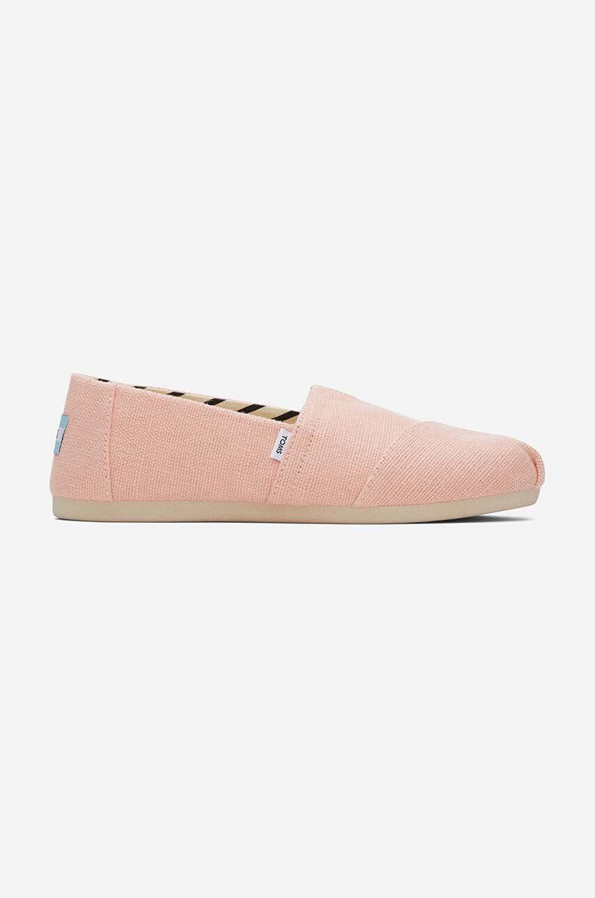 Toms Espadrilky Alpargata 10019634 PEACH BLUSH dámske oranžová farba - Pepit.sk