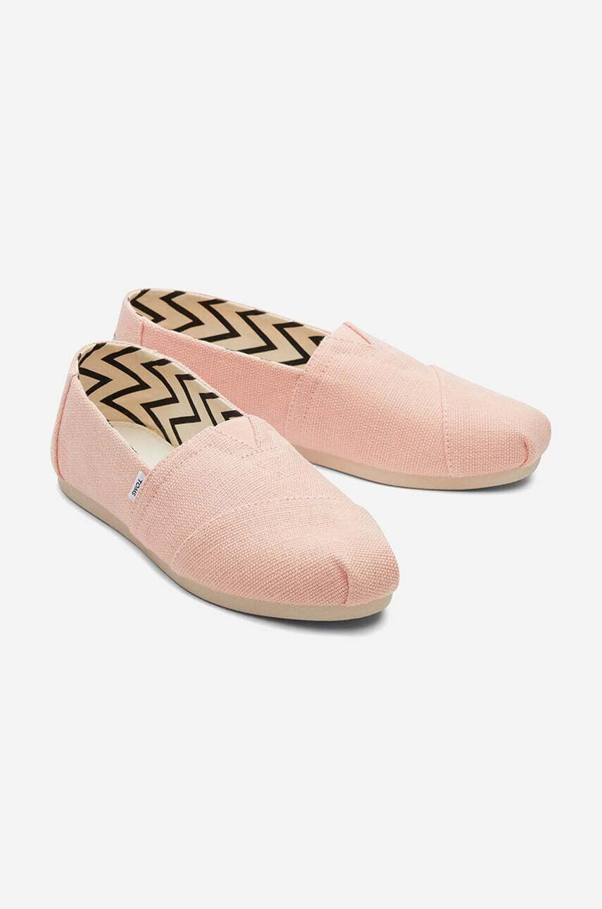 Toms Espadrilky Alpargata 10019634 PEACH BLUSH dámske oranžová farba - Pepit.sk