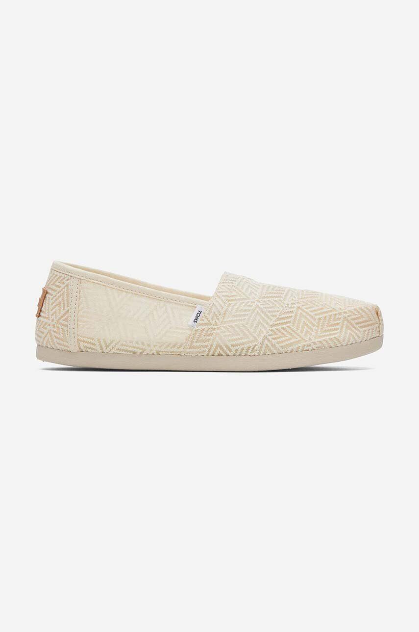 Toms Espadrilky Alpargata 10019679 NATURAL dámske béžová farba - Pepit.sk