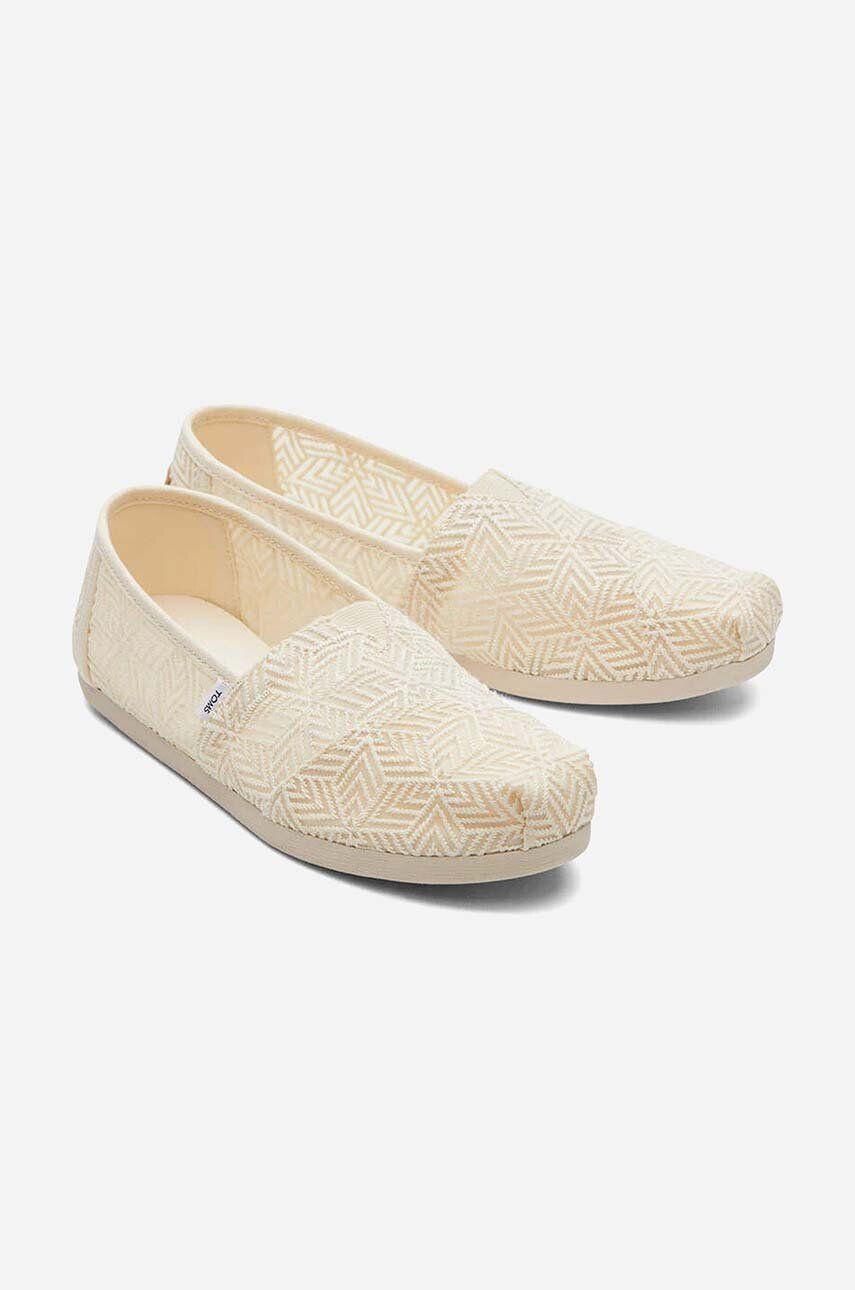 Toms Espadrilky Alpargata 10019679 NATURAL dámske béžová farba - Pepit.sk