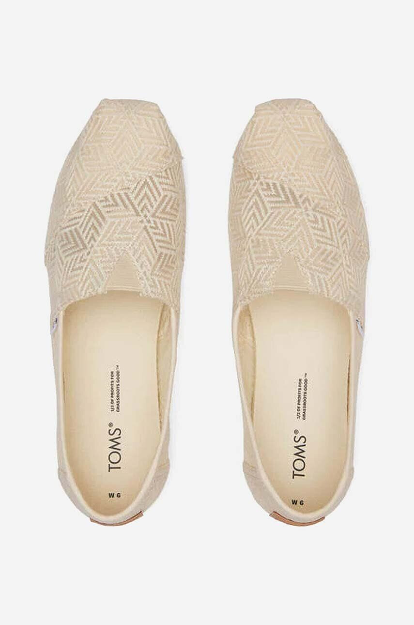 Toms Espadrilky Alpargata 10019679 NATURAL dámske béžová farba - Pepit.sk