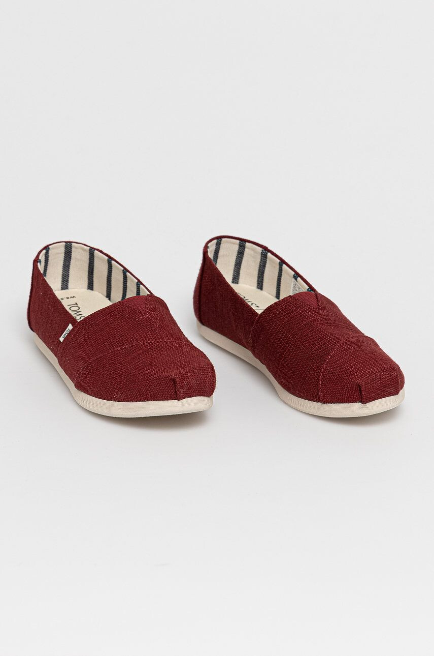 Toms Espadrilky bordová farba - Pepit.sk