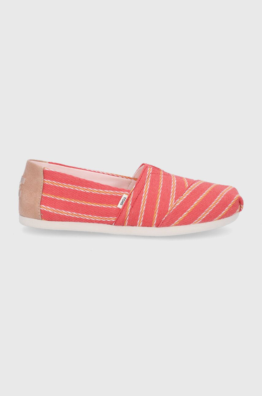 Toms Espadrilky Alpargata červená farba - Pepit.sk