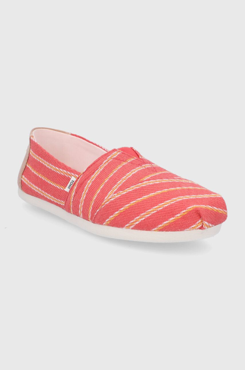 Toms Espadrilky Alpargata červená farba - Pepit.sk