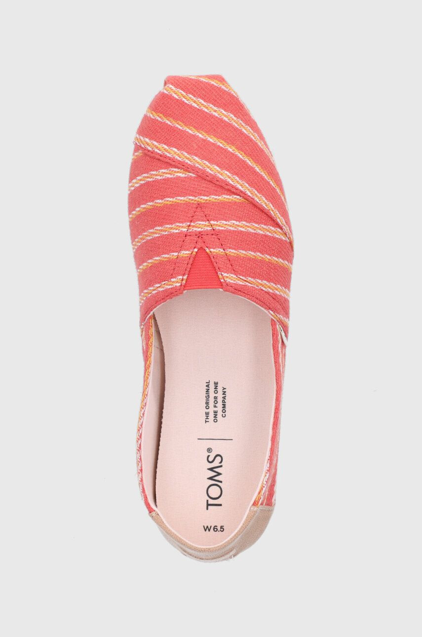 Toms Espadrilky Alpargata červená farba - Pepit.sk