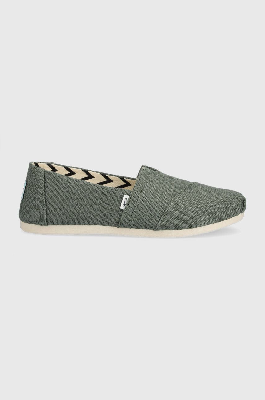 Toms Espadrilky Alpargata zelená farba - Pepit.sk