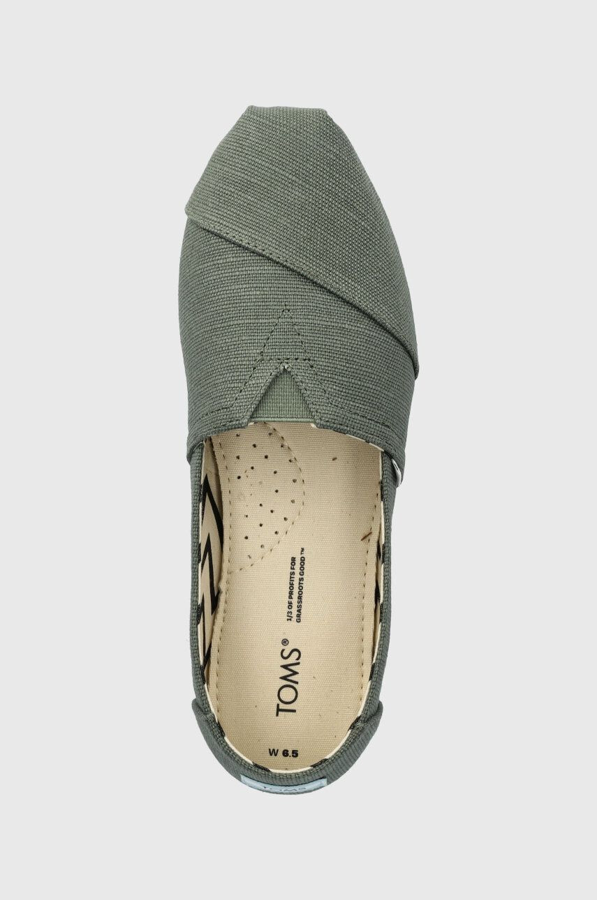 Toms Espadrilky Alpargata zelená farba - Pepit.sk