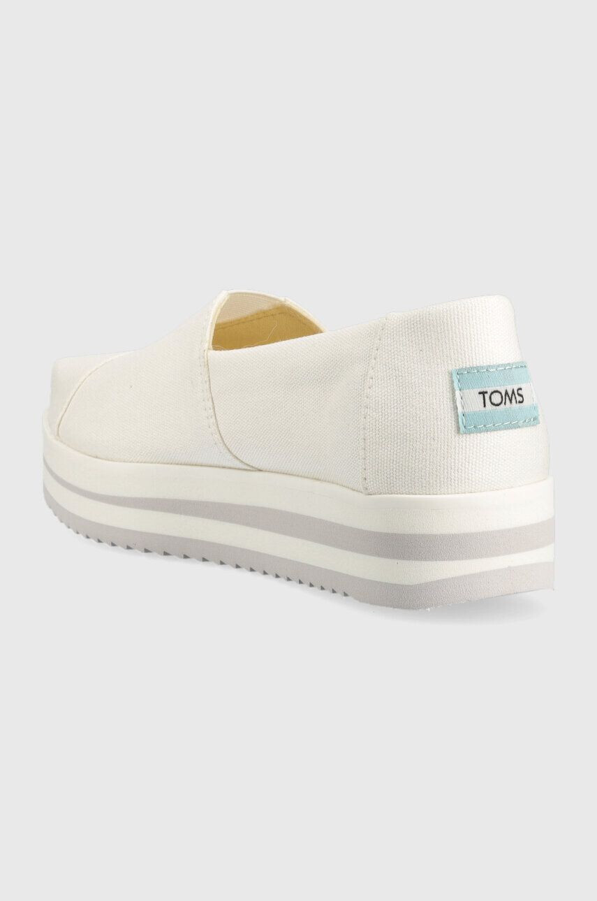 Toms Espadrilky Alpargata Midform biela farba na platforme 10019466 - Pepit.sk