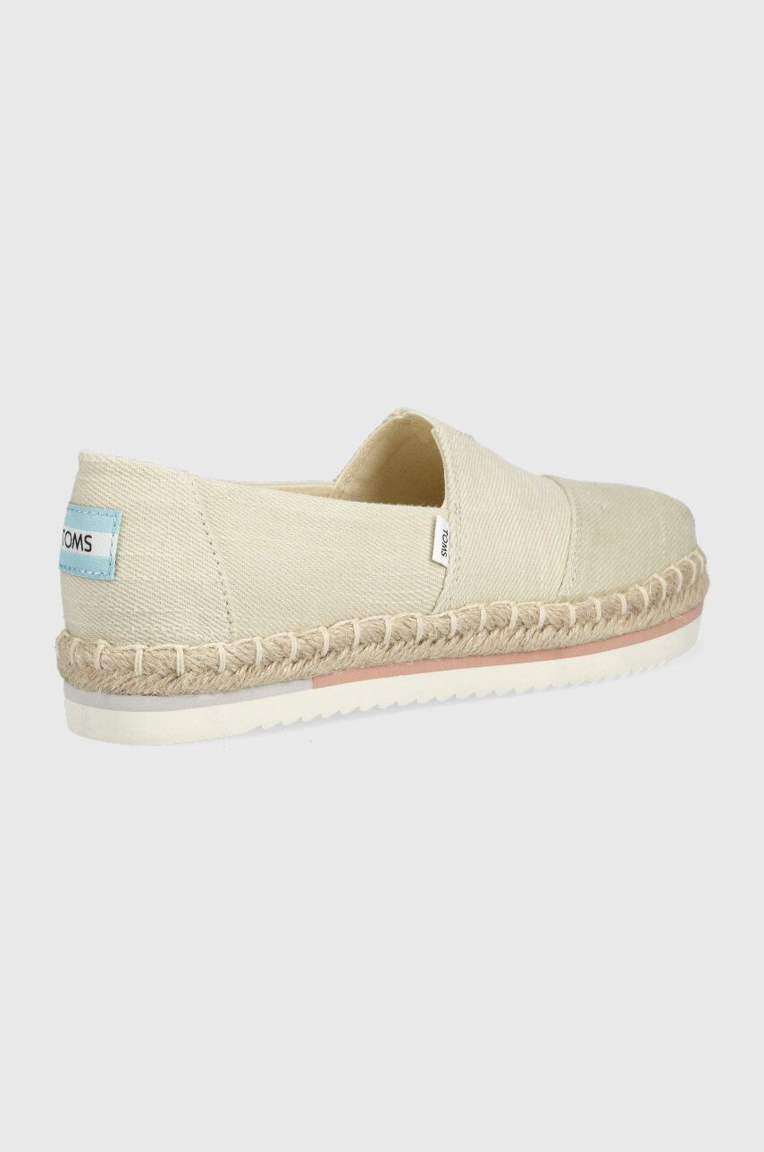 Toms Espadrilky Alpargata Platform Rope béžová farba - Pepit.sk