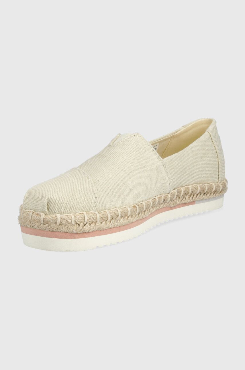 Toms Espadrilky Alpargata Platform Rope béžová farba - Pepit.sk