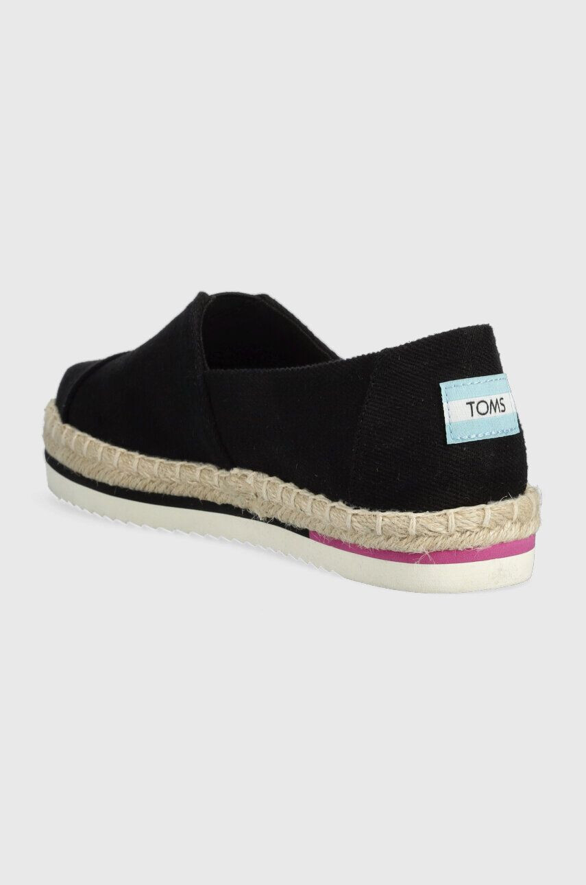 Toms Espadrilky Alpargata Platform Rope čierna farba 10017831 - Pepit.sk