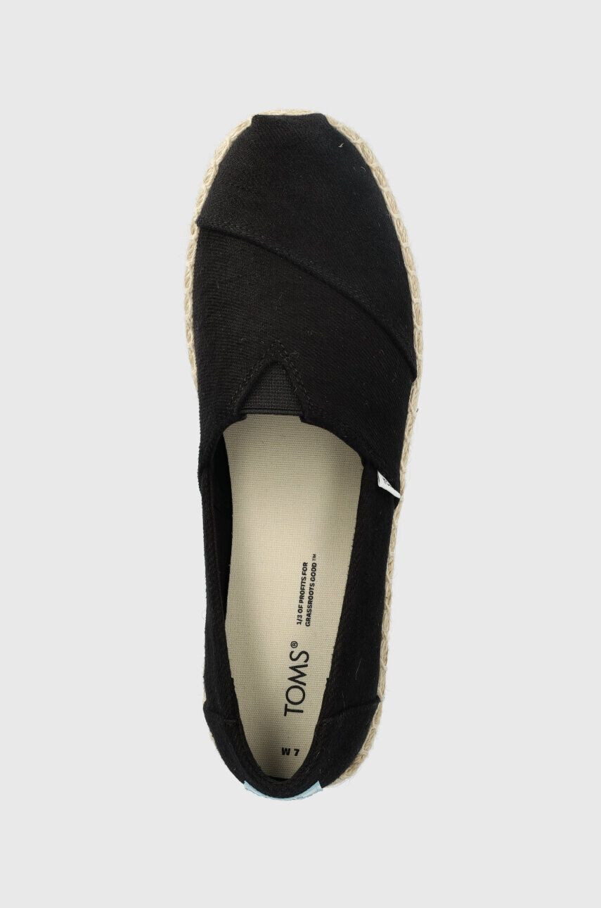 Toms Espadrilky Alpargata Platform Rope čierna farba 10017831 - Pepit.sk