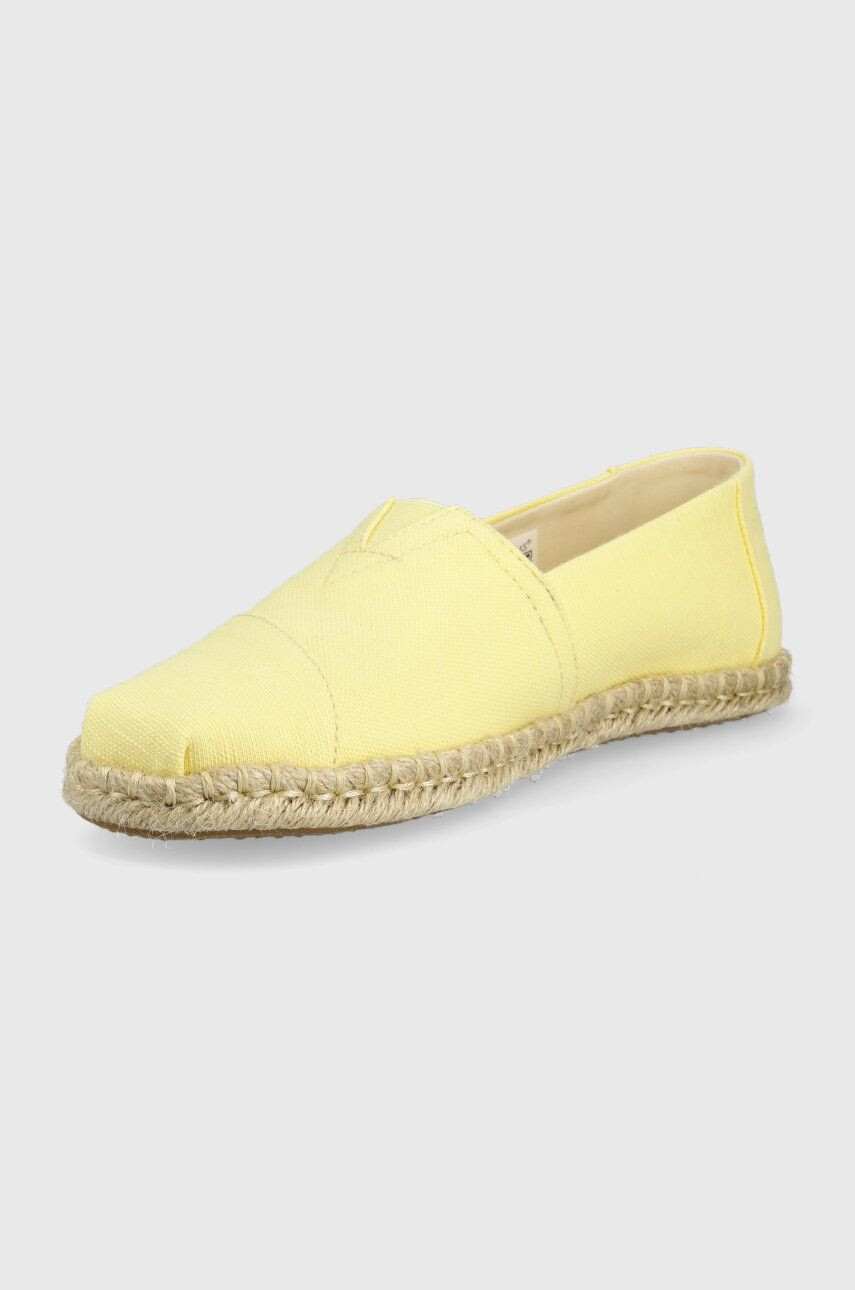 Toms Espadrilky Alpargata Rope žltá farba - Pepit.sk